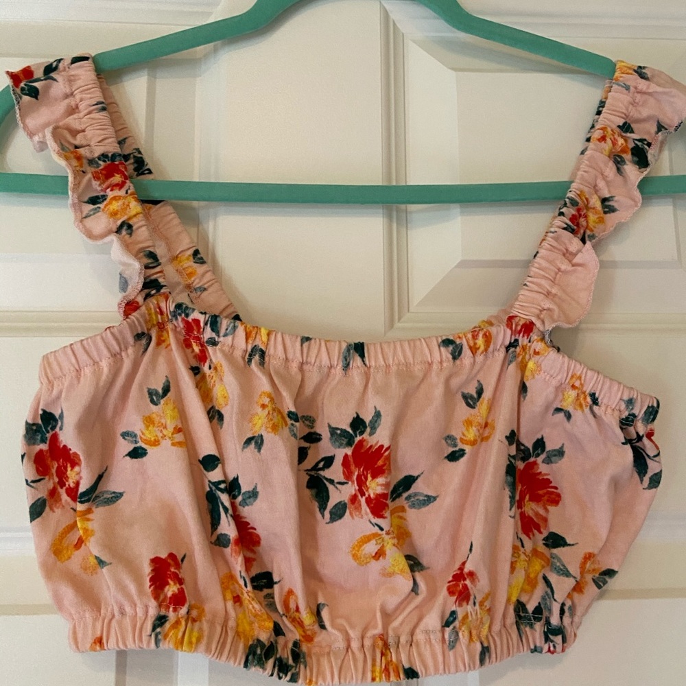 Super crop Floral shirt